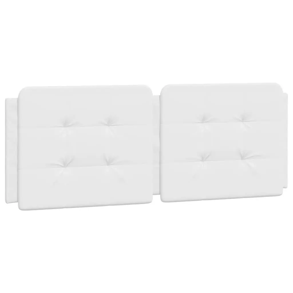 Headboard Cushion White 53.9 Inch Faux Leather Bed Accessory