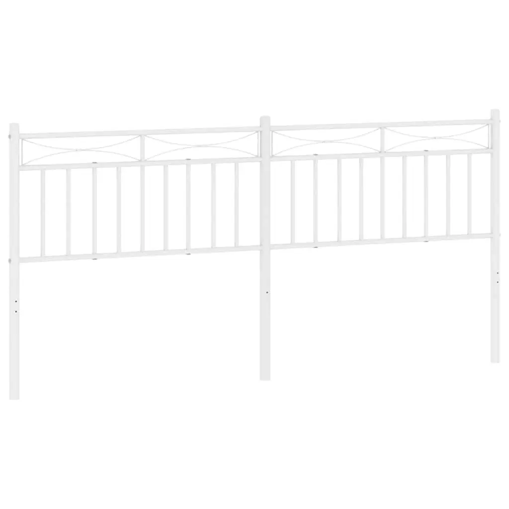 Metal Headboard White 76 Inches Bed Frame Accessory