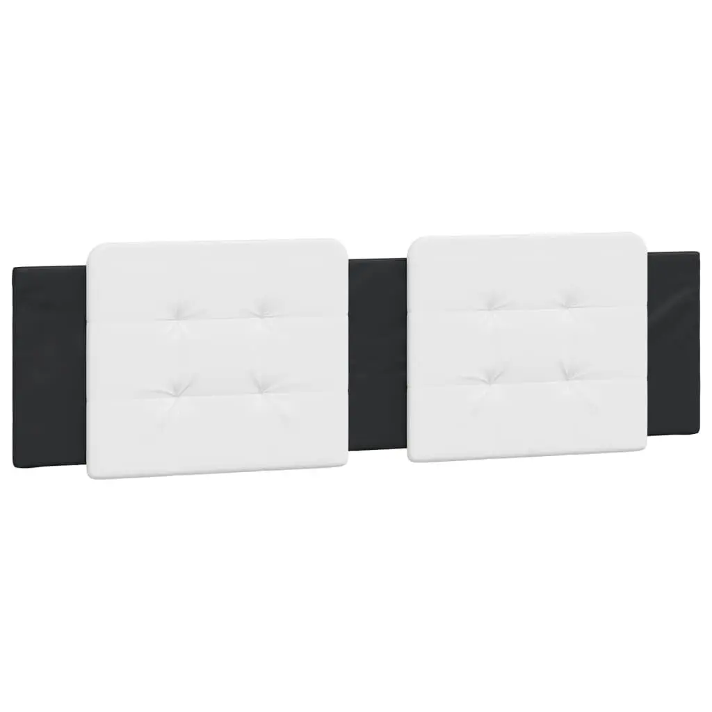 White and Black 72 Inch Faux Leather Headboard Cushion