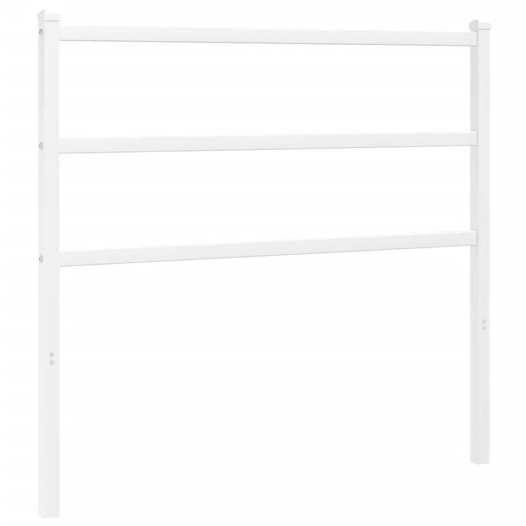 White Metal Headboard 39.4 Inch Modern Bed Frame Headboard