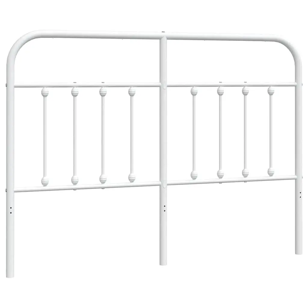 White Metal Headboard 59.1 Inches Full Size Bed Frame Headboard