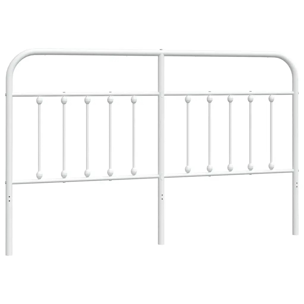 White Metal Headboard 70.9 Inches Queen Size Bed Frame Headboard