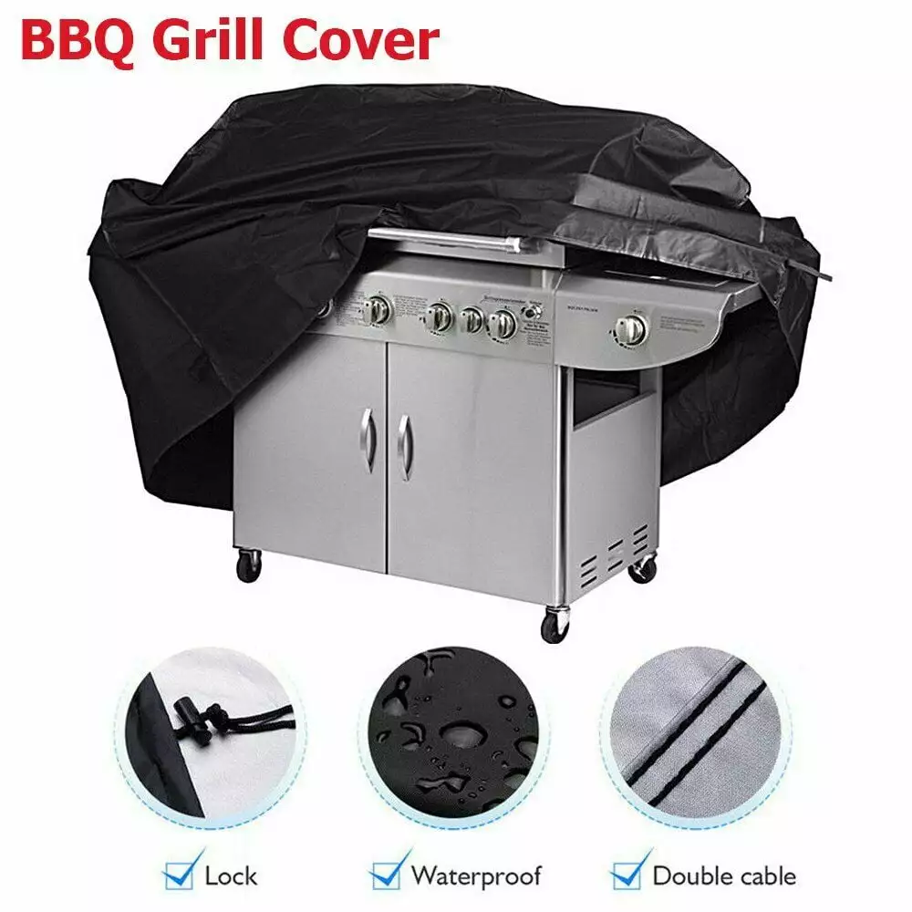 Heavy Duty Gas Grill Cover Waterproof 31.5x25.98x39.4in Outdoor Barbeque External Protection 31