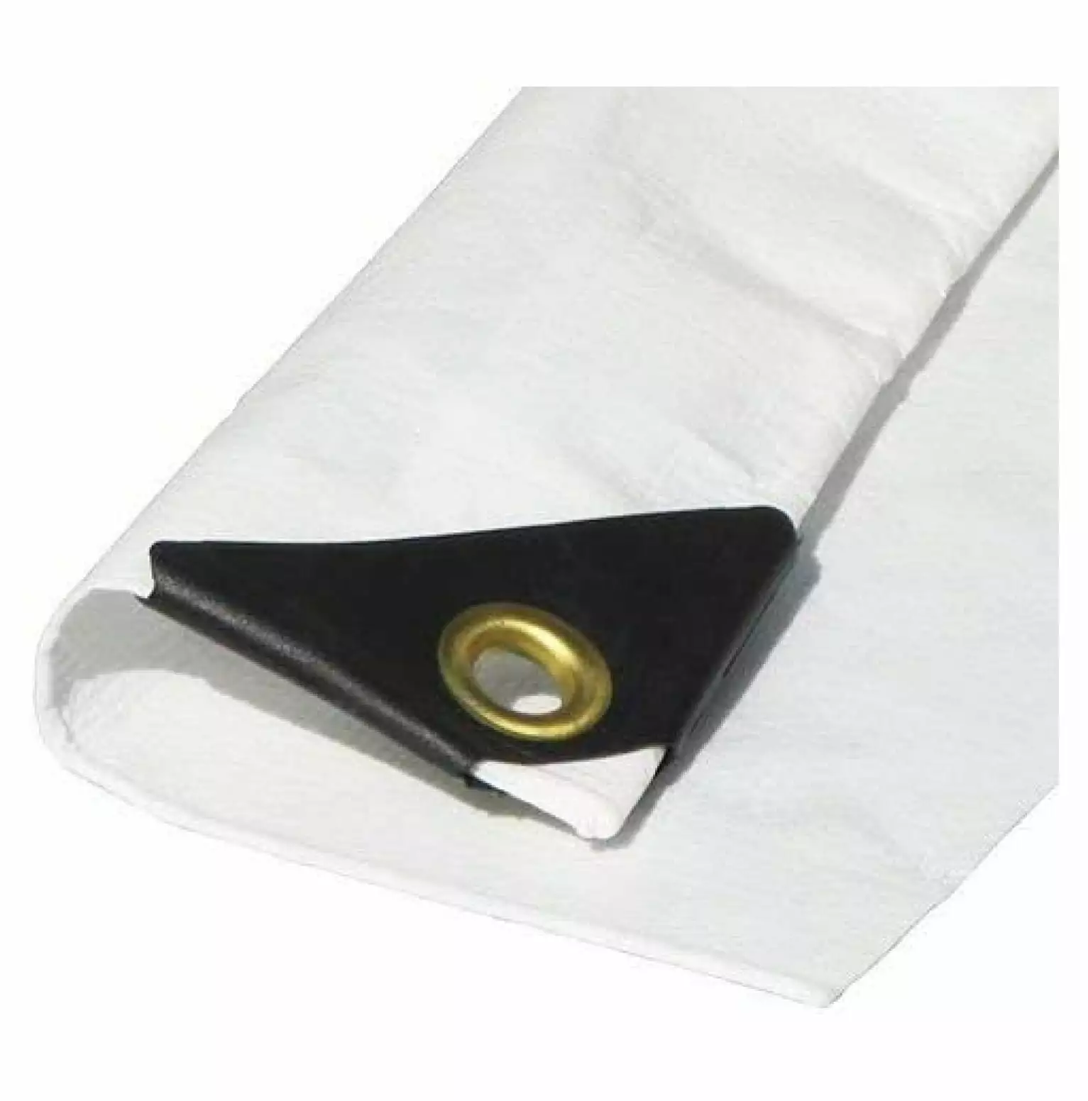 8x12 Heavy Duty White Tarp Finished Size 7.6x11.6 LeCeleBee
