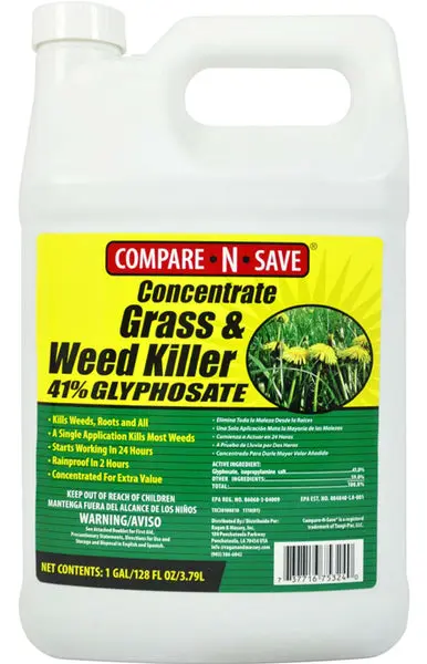 Compare-N-Save 75324 Concentrate Grass & Weed Killer 41% Glyphosate 1 Gallon