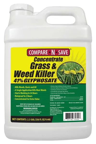 Compare-N-Save 75325 Concentrate Grass & Weed Killer 41% Glyphosate 2.5 Gallon
