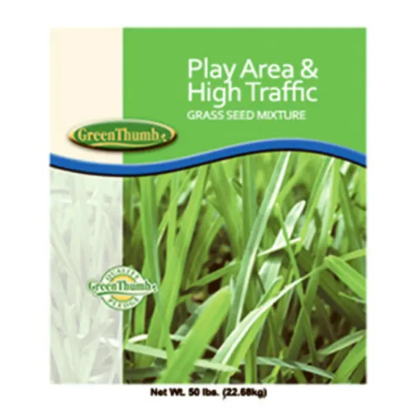 Green Thumb 13086 Play Area High Traffic Grass Seed 50 Lbs Durable Lawns