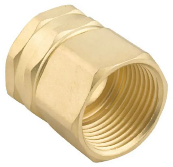 Gilmour Brass Double Female Swivel Connector 3/4 NPT x 3/4 NH - Heavy Duty Hose Fitting