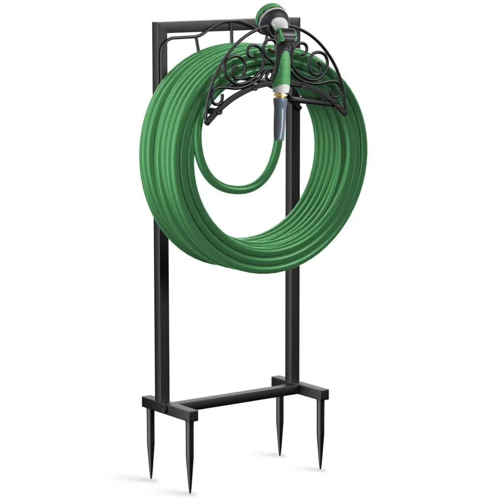 Garden Hose Holder Outside - Enhanced Freestanding Water Hose Organizer w2181