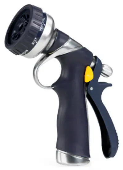 Green Thumb 30201GT Metal Pistol Nozzle 8 Spray Patterns