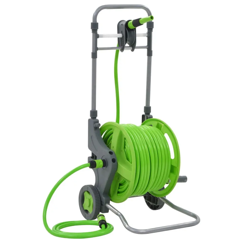 Water Hose Reel Wheels 174.6+6.6 Feet Heavy Duty Garden Hose Storage