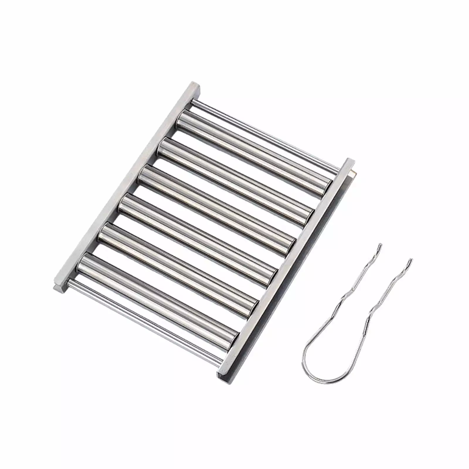 LMEEOR Stainless Steel Hot Dog Sausage Square Rack Outdoor Backyard BBQ Parties A