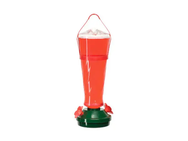 Audubon 5545 Swirl Design Plastic Hummingbird Feeder 12 Oz Red Outdoor Bird Feeder