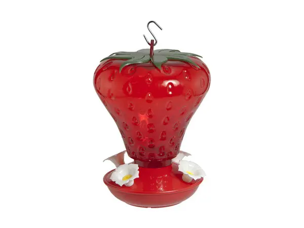 Audubon NA5540 Strawberry Shaped Hummingbird Bird Feeder 40 Oz Outdoor Use