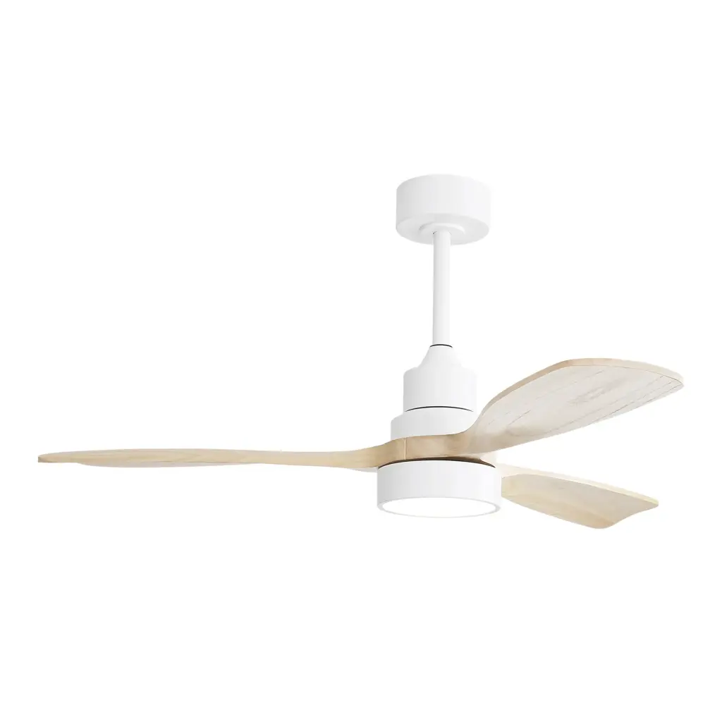 48 Inch Solid Timber Ceiling Fan Dimmable Light 6 Speed Reversible Motor ceiling fan with light