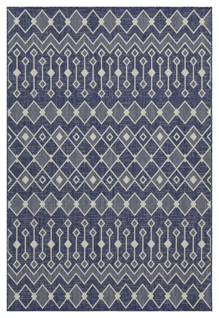 Sunshine GC Har2019 Blue 5Ft 3In X 7Ft 3In Indoor Outdoor Area Rug icona home decor
