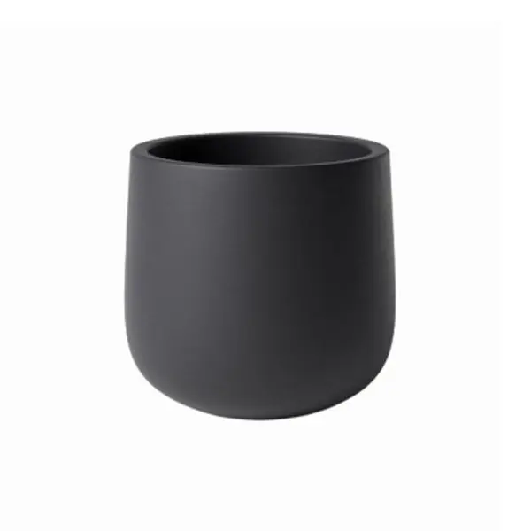 Avera Century Planter 6 Inch Black Modern Indoor Flower Pot