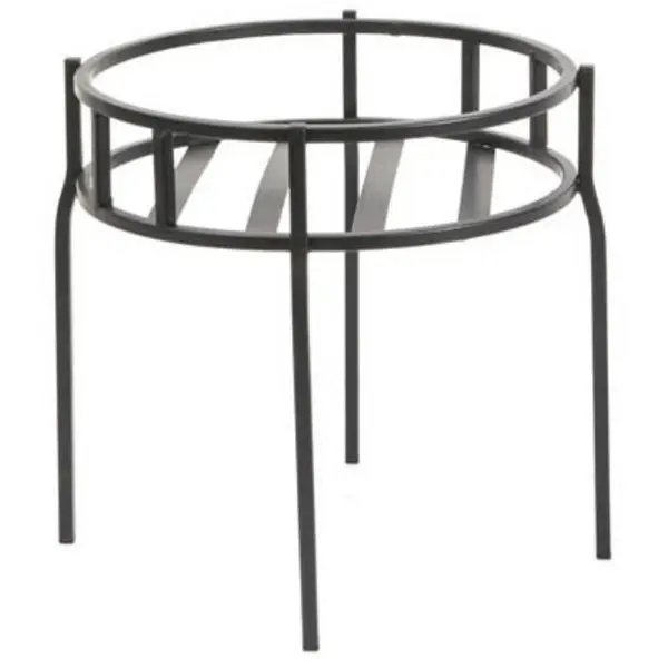 Panacea Contemporary Plant Stand 10.5 Inch Black Powder Coated Steel Indoor Plants