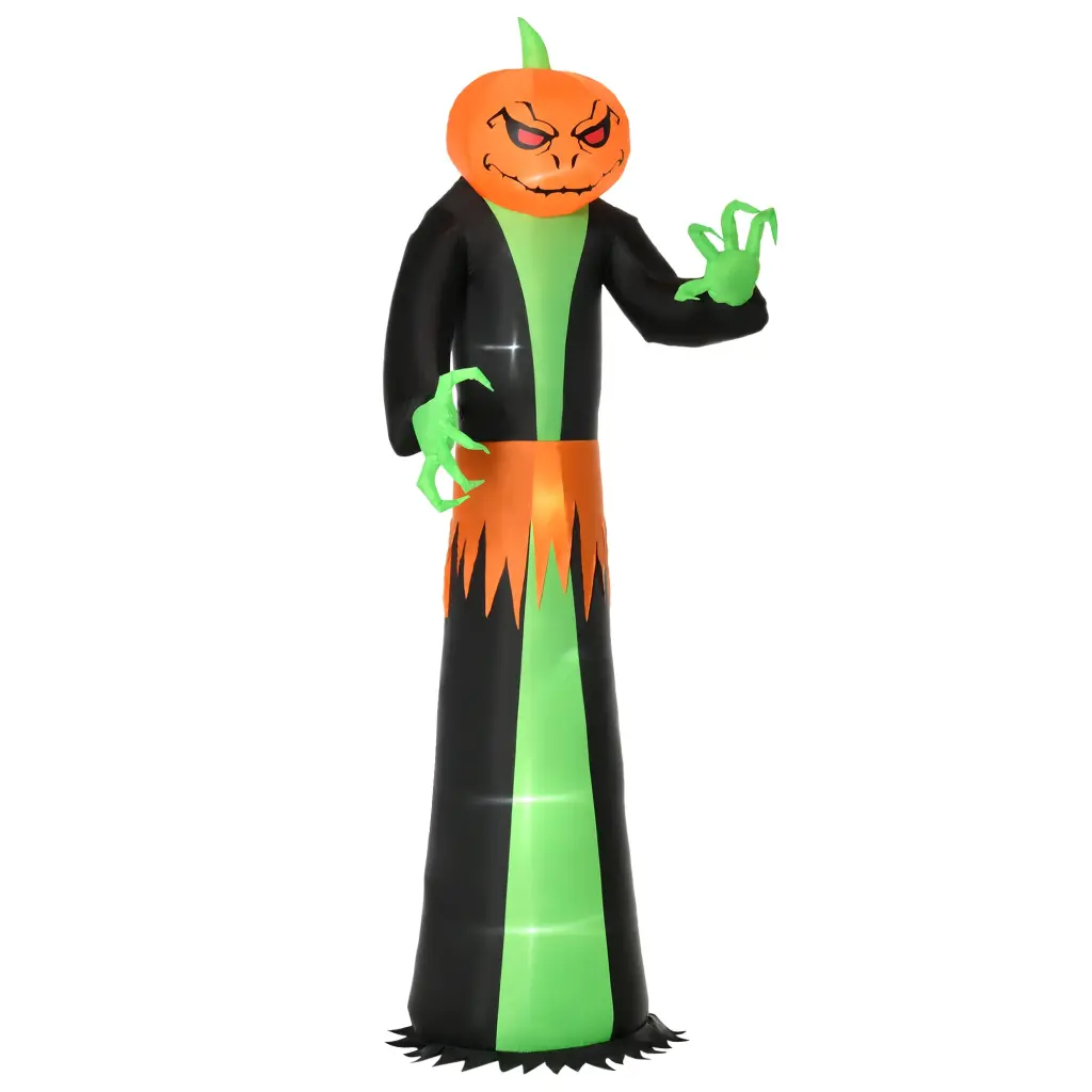 Homcom 9ft Halloween Inflatable Outdoor Decoration Pumpkin Head Ghost aosom business
