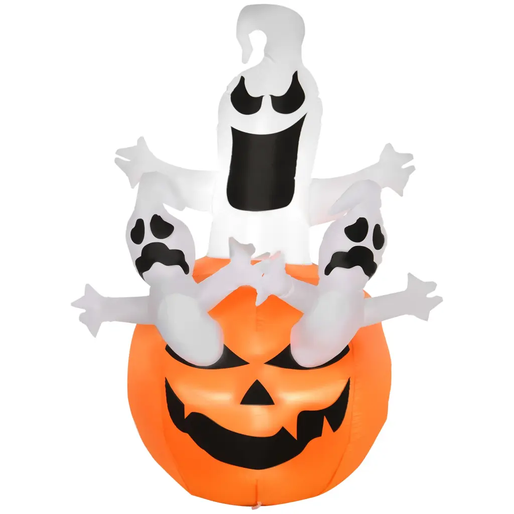 HomCom 6 Foot Halloween Inflatable Outdoor Decor Jack O Lantern Pumpkin aosom business