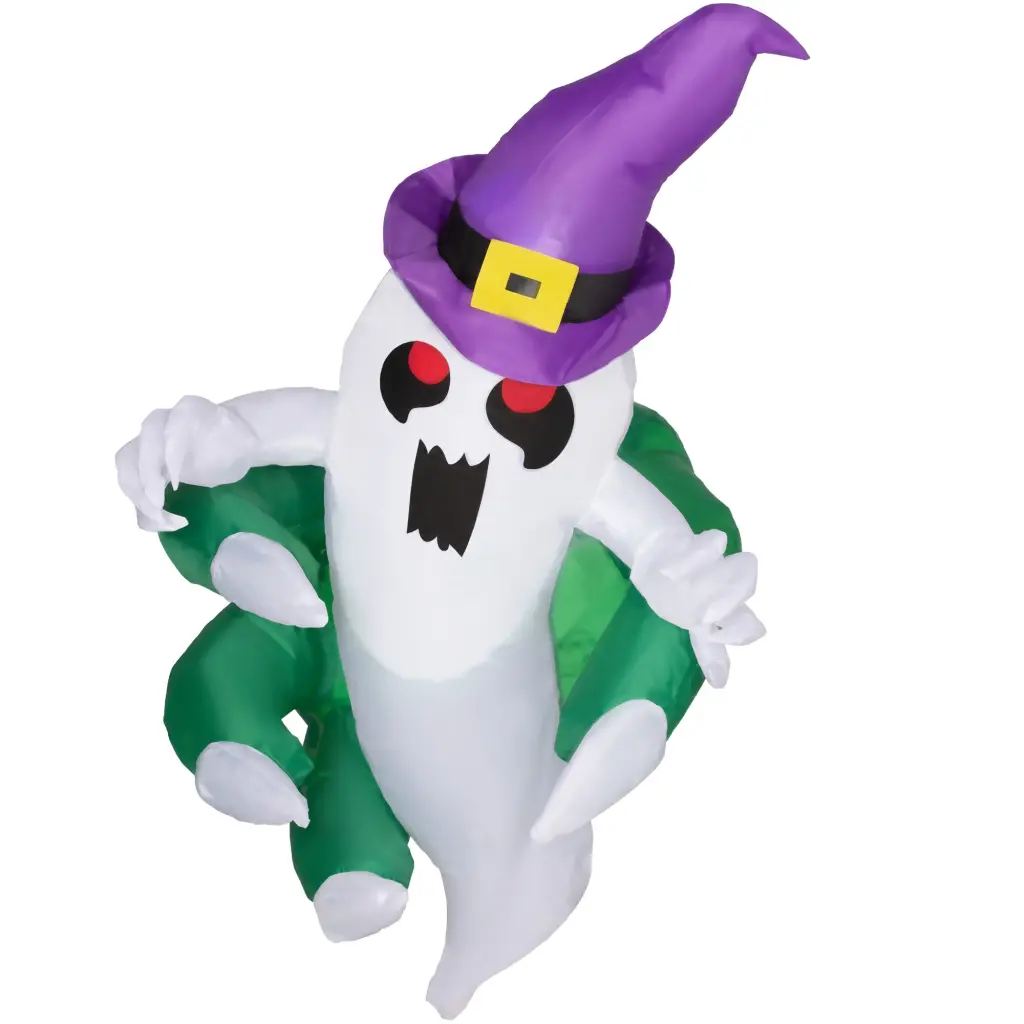 Outsunny 4Ft Inflatable Halloween Decoration Lighted Window Sticker aosom business