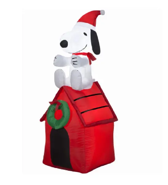 Gemmy 19373 Christmas Inflatable Snoopy on House 42 Inch Festive Yard Display