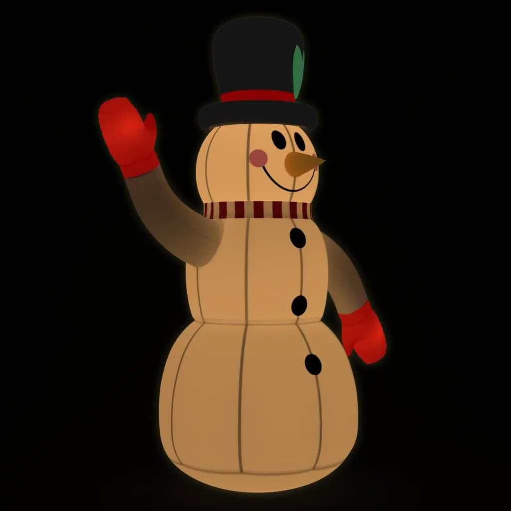 Inflatable Snowman LEDs 8 Feet Tall Outdoor Christmas Decoration