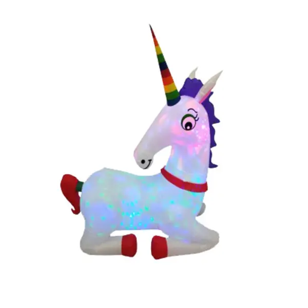 Santas Forest 90606 5 Feet Christmas Unicorn Inflatable Holiday Decor