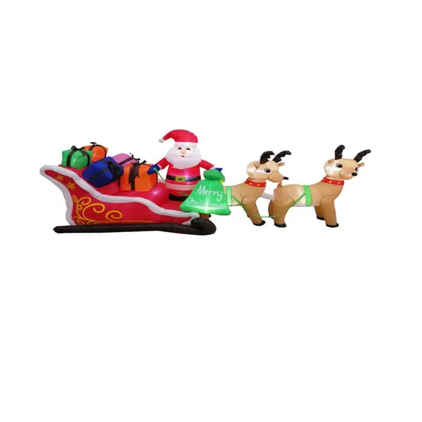Santas Forest 90614 Inflatable Christmas Santa-Sleigh Outdoor Decoration 10 Feet