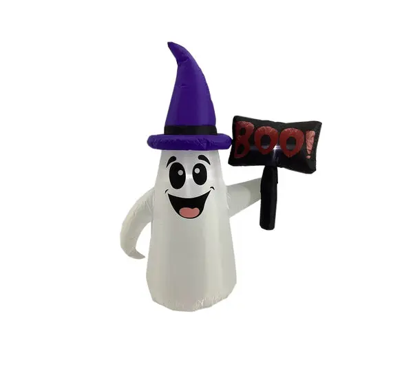 Santas Forest 90849 4 Ft White Inflatable Halloween Ghost Decor