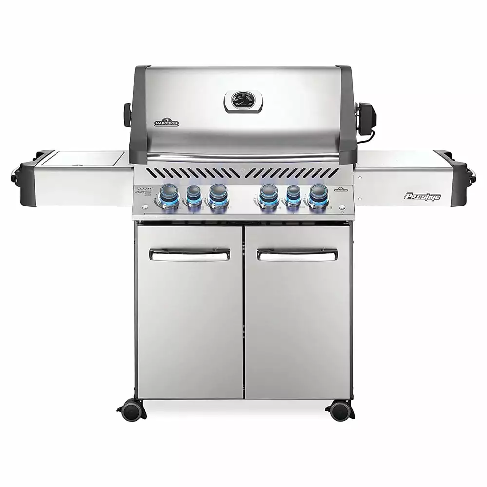 Napoleon Prestige 500 Natural Gas Grill Infrared Rear Burner And Infrared Side Burner