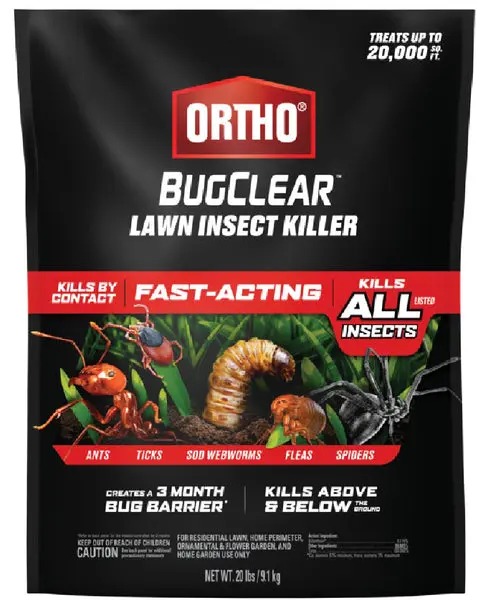 Ortho 0425610 BugClear Lawn Insect Killer 20 lb Bag Outdoor Pest Control
