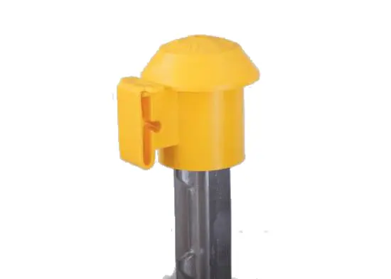 Dare 2027 T-Post TOP'R Safety Top and Electric Fence Insulator Yellow 10-Pack Farm Supplies