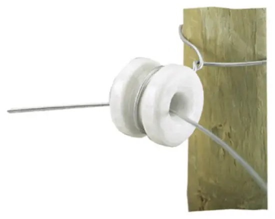 Dare 2356-10 Heavy-Duty Porcelain Corner Insulator 10-Pack Electric Fences