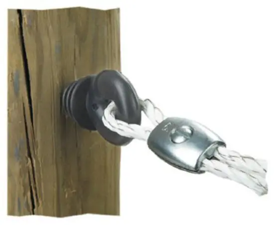Dare 2671-25 Ring Insulator Line and Corner Posts Black 25-Pack