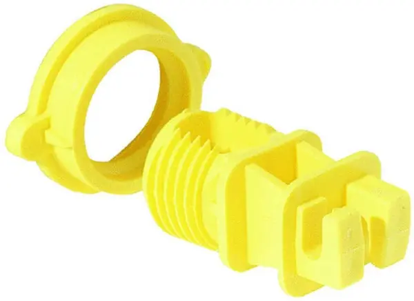 Dare WESTERN-RP-25 Western Screw Tight Round Post Insulator Yellow 25-Count Ranch Equipment