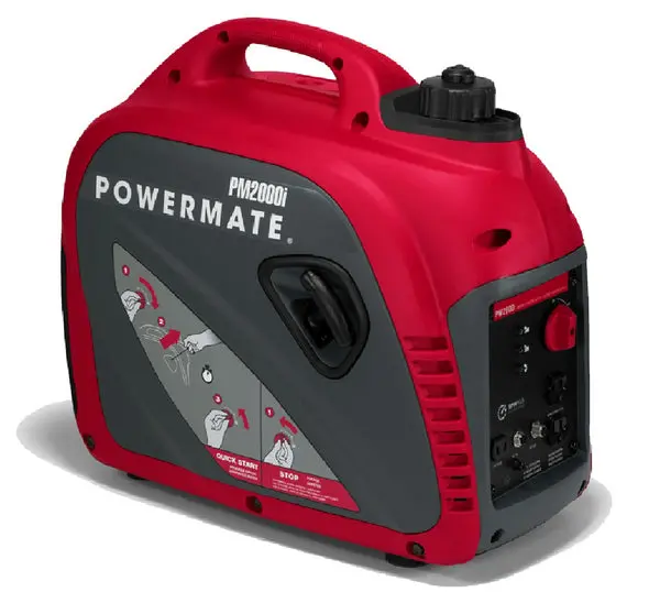 Powermate P0080501 Inverter Generator 2000 Watt Quiet Camping RV Ready