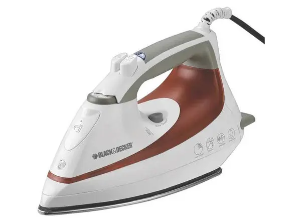 Black & Decker IR1070S-3 Smart Steam Iron 1200 Watt Stainless Steel Soleplate Black u0026 Decker
