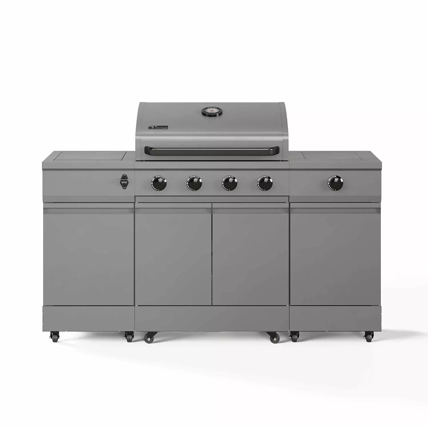 TYTUS 4-Burner Fresno Series Gunmetal Gray Island Propane Grill TDT-021-0101