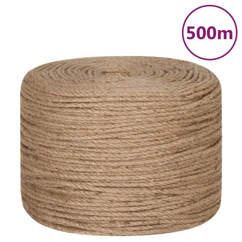 Rope 100% Jute 0.2 Inches 19685 Feet Natural Fiber Twine