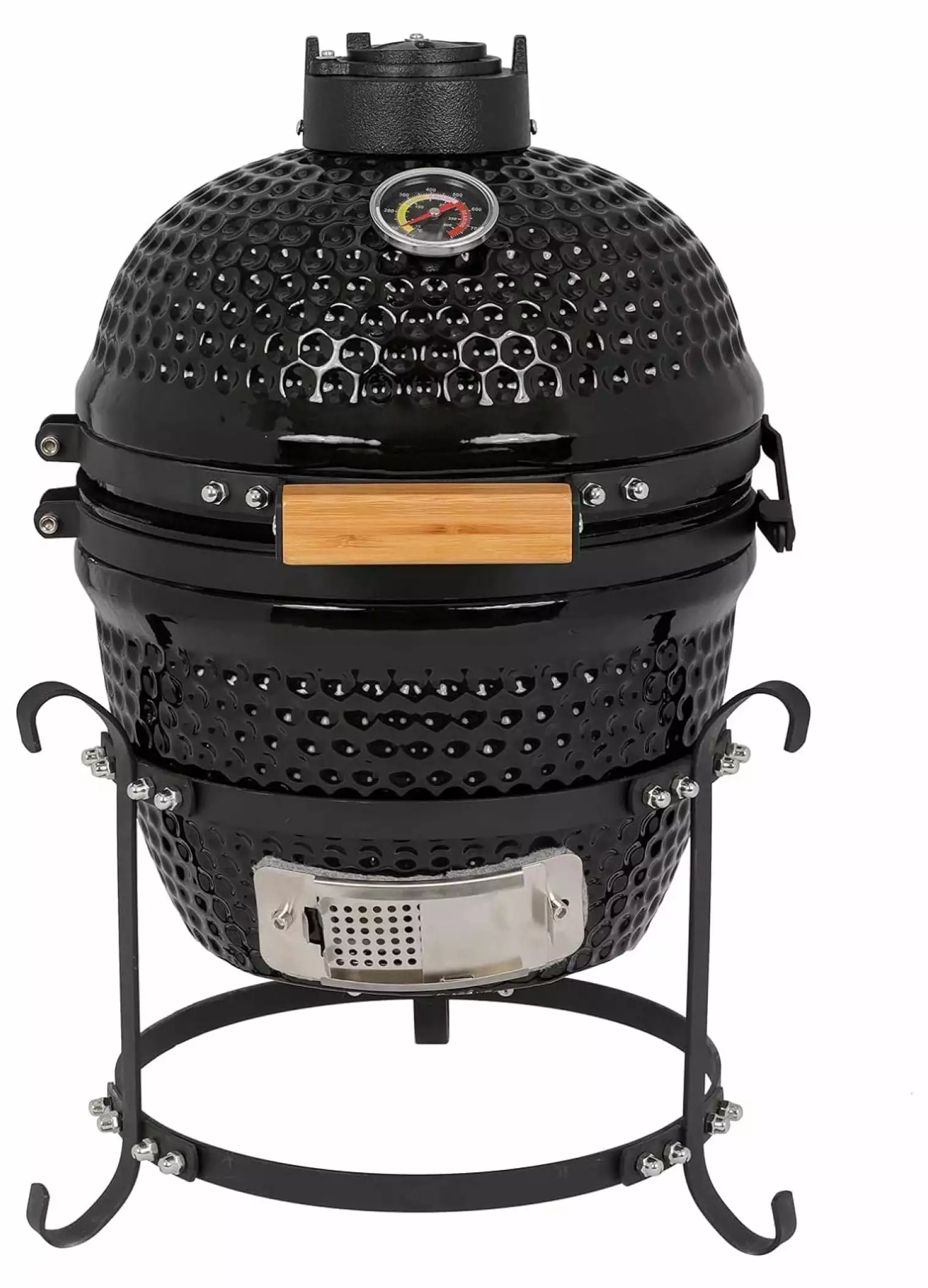 13 inch Travel-friendly Ceramics Charcoal Grill Kamado BBQ Charcoal Grill Black
