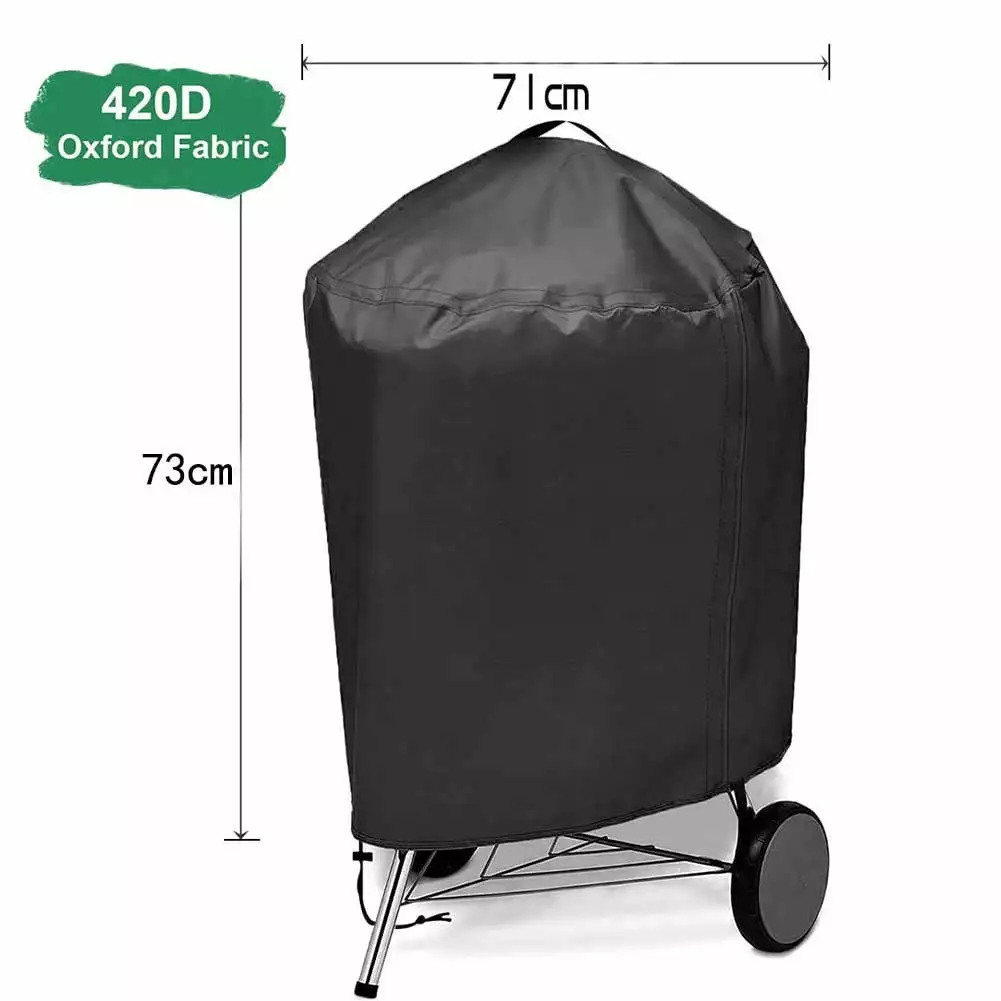 Kettle BBQ Grill Cover Barbecue Round Smoker Cover Waterproof Garden Patio