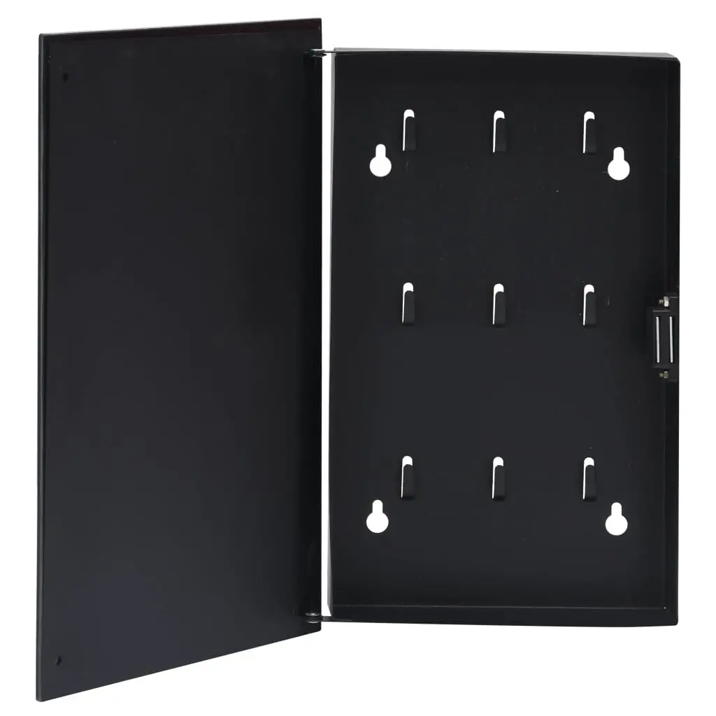 Key Box Magnetic Board Black 11.8x7.9x1.6 Inches Wall Mount Organizer