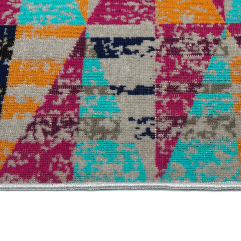 Modern Geometric Kids Textured Cut Pile 7'10" X 10' Rectangle Rug kaleen