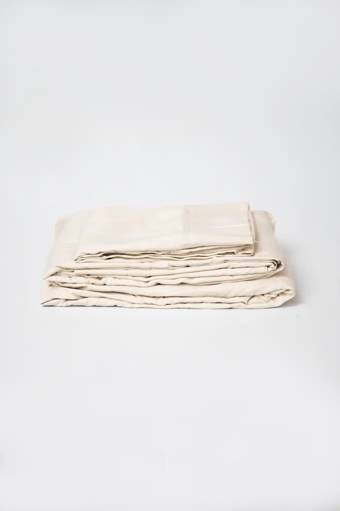 4 Piece Cream Microplush and Bamboo King Sheet Set Sensitive Skin Safe omne sleep