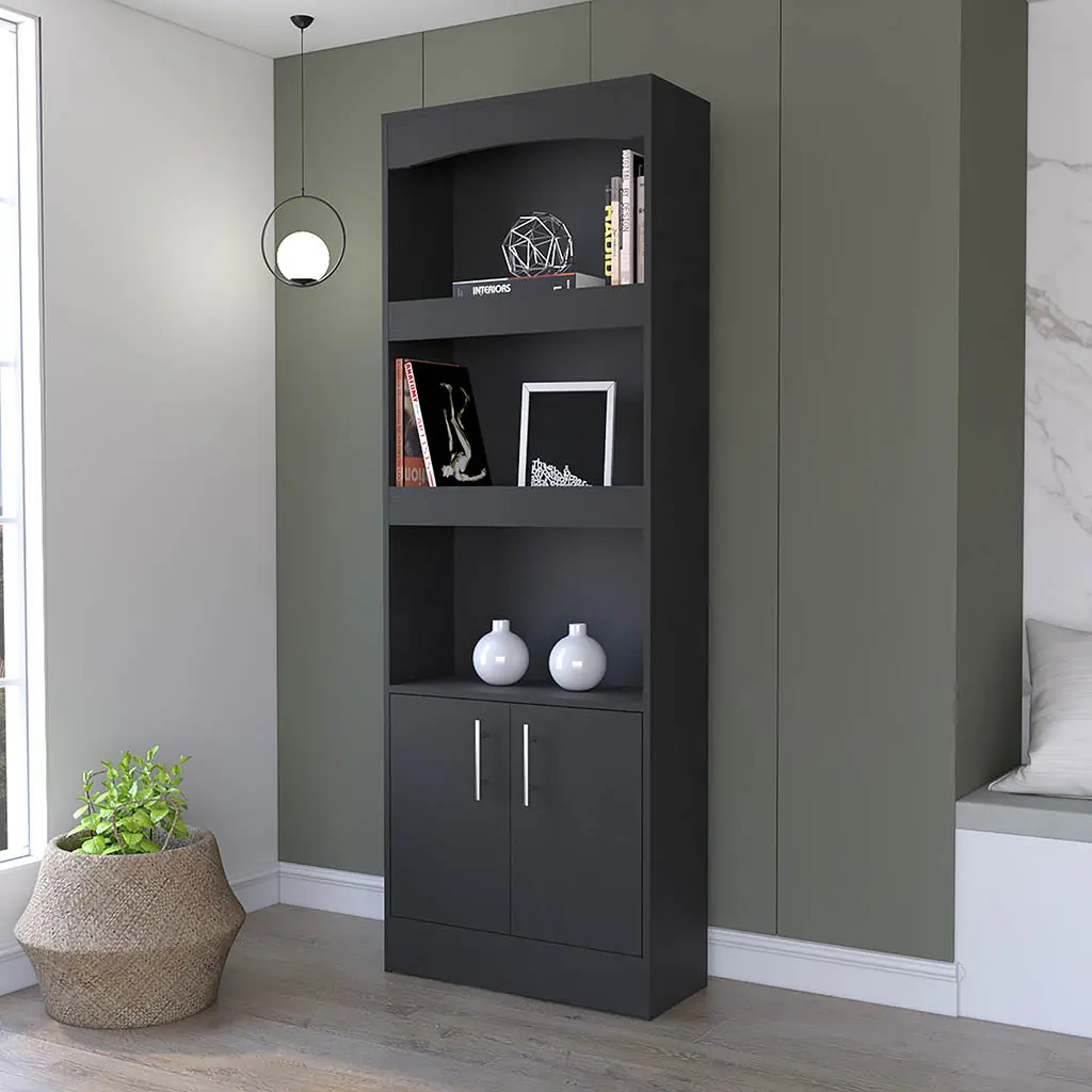 Dundee Kitchen Shopping Basket One Drawer Two Open Shelves Multicolor MDF Engineered fm furniture