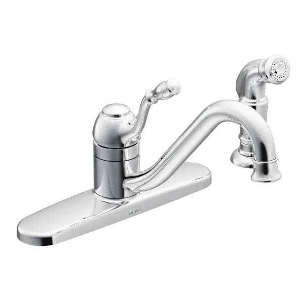 Moen CA87009 Lindley One-Handle Low Arc Kitchen Faucet Chrome Finish