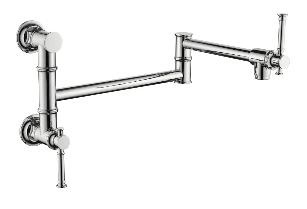Wall Mounted Pot Filler Faucet Modern Copper Alloy Two Attachment Kitchen Upgrade w2287