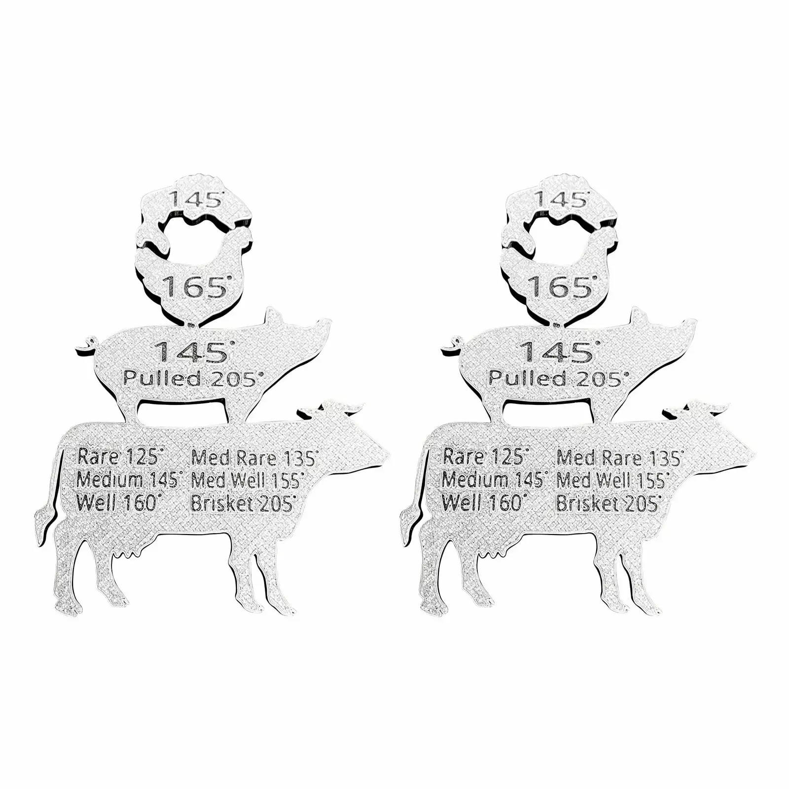 PRINxy Wooden Meat Temperature Magnet Chicken Beef Pork Fish Cooking Internal Temperature Guide