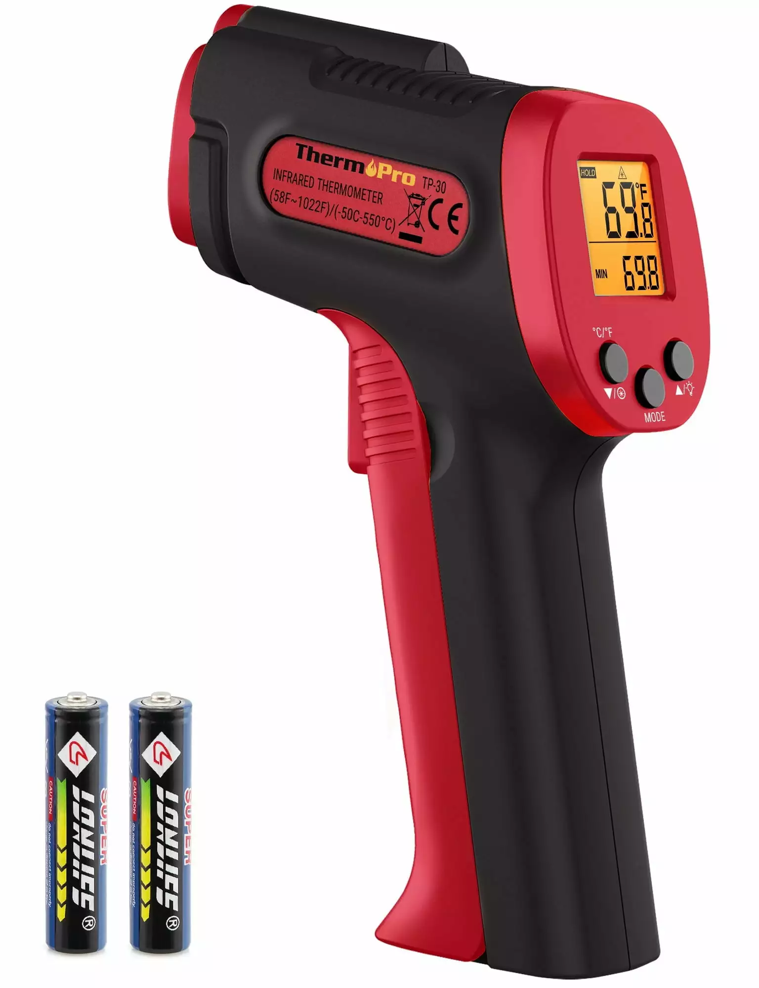 ThermoPro TP30W Infrared Thermometer Gun Grill Pizza Oven and Cooking Single